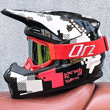オフロードヘルメット　赤/黒/グレー モトクロス　※ゴーグルは付属しません オフロードヘルメット 赤/黒/グレー モトクロス ※ゴーグルは付属